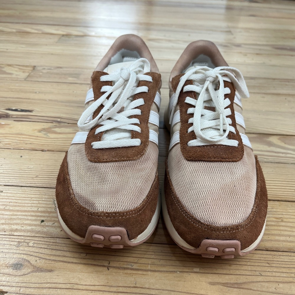 Adidas F90 Womens Sneakers Brown Tan Suede Mesh Retro Running Shoe Size 7 custom - Picture 9 of 9